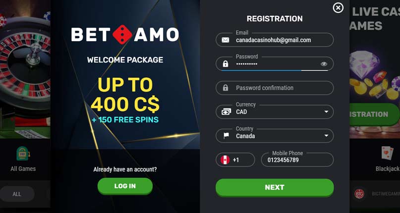 Betamo casino, the best real money casino offering a 400 C$ bonus!