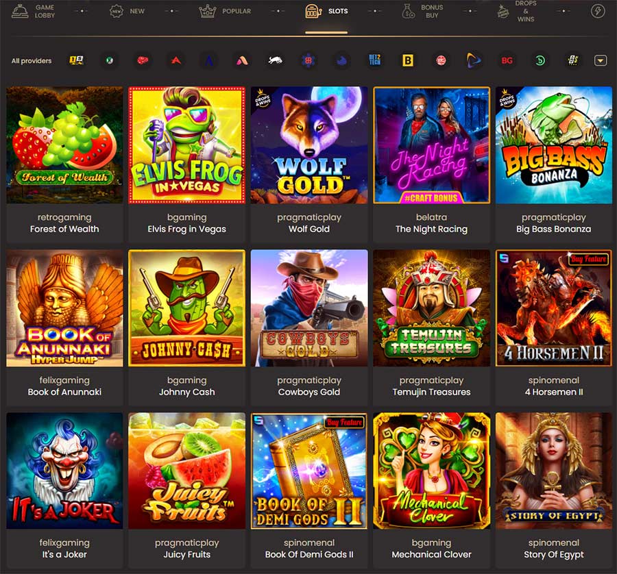 All casino games that can be played in Canada at this online casino