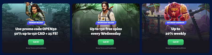 Promotions and cashbacks every week at Slot Hunter online casino